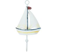 CLISPEED Decorative Wall Hook Coat Hooks Resin Mediterranean Style Wall Mounted 9 Sailboat Set for Living Room Home Decor