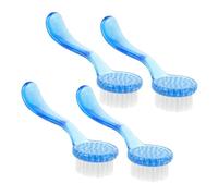 CLISPEED Deep Pore Facial Brush 4pcs with Strong Flexible Bristles and Ergonomic Handle for Men Women Suitable for Rosacea Skin Random Color