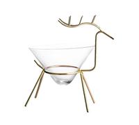 CLISPEED Deer Shape Iron Art Cocktail Glass Creative Juice Wine Cup for Bar Cafe Home Decoration in Golden Suitable for Mixed Drinks Beer Iced Tea Lemonade Party Use