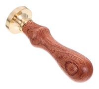 CLISPEED Delicate Stamper Blush Stamper Makeup Tool Wooden Handle and Copper Head Three-dimensional Seal for Creative Makeup Artists and Beginners