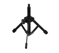 CLISPEED Desktop Adjustable Microphone Tripod Stand with Foldable Design for Conferences Streaming Online Meetings Black