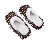 CLISPEED Detachable Washable Cleaning Mop Slippers for Women Plush Lined Cozy Winter Floor Duster Shoes with Reinforced Sole Soft Microfiber House Slippers for Dusting and Gentle Floor