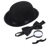 CLISPEED Detective Role Play Kit with Bowtie and Magnifying Glass for Comfortable Lightweight Props for Themed Events and Performances