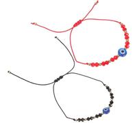 CLISPEED Devil's Eye Bracelet Braided Couple Beaded Matching String Wristbands Adjustable Evil Eye Bracelet for Couples Jewelry