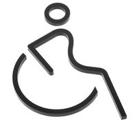 CLISPEED Disabled Wheelchair Sign for Public Toilet Door Easy to Install Acrylic Disabled Symbol Restroom Signage for Handicapped Access Suitable for Elevators and Bathrooms