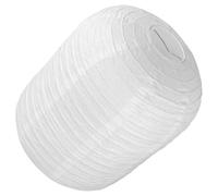 CLISPEED DIY Folding Paper Lantern Lampshade White 25Cm Width 35Cm Height with Iron Support for Ceiling Decoration