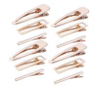 CLISPEED Diy Hair Clips Kit 30pcs Metal Single Prong Hairpins Assorted Size 8cm Waterdrop 6cm Square Rectangle Hair Accessories for Women and Girls