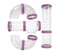 CLISPEED DIY Hamster Tunnel Kit External Tube Accessory for Cage Expansion Detachable Easy-clean Pet Playground Exercise and Spatial Thinking for Small Animals