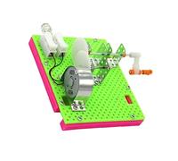 CLISPEED DIY Hand Cranking Dynamo Science Experiment for Students Educational Manual Generator Kit for Enhances Hands Skills and Scientific Understanding