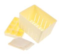 CLISPEED DIY Household Tofu Making Mold with Filter Cloth Lightweight Plastic Kitchen Mold for Easy Homemade Bean Curd Compact Vegan Tofu Press Tool for Cooking