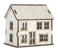 CLISPEED DIY Miniature Wooden House Kit for Kids and Adults Unfinished Craft Model for Christmas Village Decoration Home Decor and Sandbox Scenes Easy Assembly Mini House