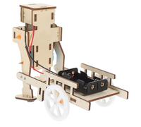 CLISPEED DIY Robot Building Kit for Science Project Self-assembly Puller Robot with Motor Educational Stem Puzzle Plaything for Learning and Exploration