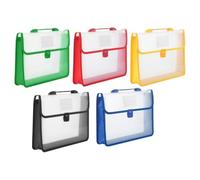 CLISPEED Document File Organizer Bags Folder Bags with Large Capacity A4 5pcs Portable and Wet-Free Design, Stylish Pp Material for Business People and Women, for Office and School Use