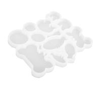 CLISPEED Dog Cat Tag Mould Silicone Resin Bone Fish Shapes for DIY Pet Collar Pendant Crafting Enthusiasts