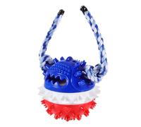 CLISPEED Dog Chew and Treat Dispenser Food Leaking Cotton Rope for Teeth Cleaning and Interactive Play Suitable for Puppies and Small Dogs