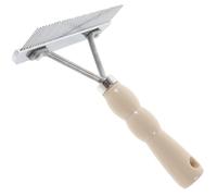 CLISPEED Dog Rake Comb for Pet Hair Grooming, Khaki Plastic and Stainless Steel Brush That Eliminates Dander and Does Not Hurt the Skin, for Large Dogs and Shedding Control