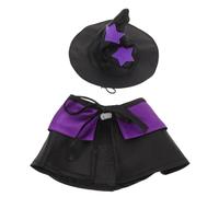 CLISPEED Dog Vampire Costume Set Small Adjustable Dog Cape and Wizard Hat for Halloween Pet Witch Cloak for Cats and Puppies Magical Cosplay Outfit for Festive Photo Shoots and Themed
