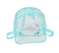 CLISPEED Doll Storage Backpack Portable PVC Organizer for Boys and Girls Small Plush Toy Holder 25x30x10cm Travel Doll Carrying Bag Dustproof Storage