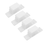 CLISPEED Door Barricade Bar Brackets Steel U-Shaped Thickened White Brackets for Gate and Fence Gate, Shed and Warehouse Security Support Holders