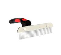 CLISPEED Double Rows Stainless Steel Pet Dog Slicker Brush for Grooming and Deshedding Comb for Curly Hair Puppy and Adult Dogs Hair Tangle Remover and Skin