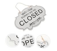 CLISPEED Double-sided Wooden Open Closed Sign for Shop and Home Entrance Hanging Door Sign with Stylish Design Visible From Both Sides for Convenient Display