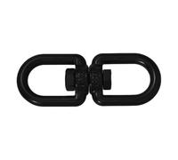 CLISPEED Double Swivel Ring Heavy Duty Stainless Steel Rotating Connector Black Set Brackets for Climbing Aerial and Punching Bags