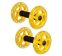 CLISPEED Double Wheel Ab Roller Wheel for Core and Abdominal Muscle Workout with Non-slip Handles and Pp Pvc Material for Home Fitness and Tummy Shaping Exercises