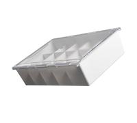 CLISPEED Drawer Organizer with Lid for Socks and Sundries Storage, Made of Sturdy Pp and Ps Material, Featuring Multiple Grids for Home Use to Keep Underwear and Small Items Neatly Sorted