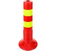 CLISPEED Driveway Safety Warning Column Parking Gadget in Red Pu Material with Practical Design and Easy Installation for Driveway Security and Traffic Control