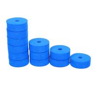 CLISPEED Drum Cymbal Felt Washers 12pcs Double Layer Lake Blue Felt Pads 40Mm for Snare Tom Cymbals Quick-Install Drum Accessories