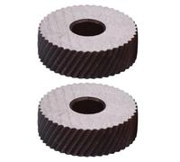 CLISPEED Dual Wheel Diagonal Knurling Tool Set 1.5mm Steel Lathe Cutter Wheels for Mechanical Knurl Processing, Linear Pitch Knurling Accessories for Lathe Tools (2pcs)