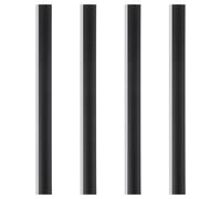 CLISPEED Dustpan Rubber Edge: 4 PCS Replacement Strip Soft Lip for Seal and Repair - Black Insert Cleaning Tool Accessories Compatible with Various Pans 10.2 Inch