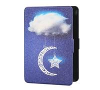 CLISPEED E-reader Leather Cover Case for 1-4 Generation, Ultra-thin Auto Sleep Protection Case with Artistic Pattern, Universal Folding Slim Sleeve for E-reader Users