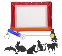 CLISPEED Educational DIY Shadow Puppets Theater Kit for Traditional Chinese Handcraft with Interactive Shadow Stage Creative Puppets Play for Boys and Science Learning and Craft Project