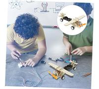 CLISPEED Educational DIY Wood Airplane Model Kit for Stem Science Hands Learning Craft for Boys and Age Encourages Physics Exploration and Creativity