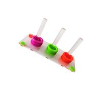 CLISPEED Educational Parrot Ring Toss with Random Color Rings Interactive Training and Playing for Cockatiels Parakeets and Small Birds Safe Material for Skill Development and Random Color