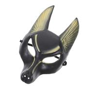 CLISPEED Egyptian Anubis Cosplay Mask for Halloween Masquerade Ball and Costume Parties Plastic Full Face Mask Comfortable Fit for Theatrical Plays Photo Props and Festive Events