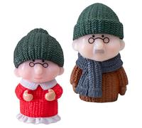 CLISPEED Elderly Couple Figurine Made of Sturdy Plastic Excellent Workmanship, Does Not Break Easily Or Fade, for Mother's Day Or Wedding Cake Decoration