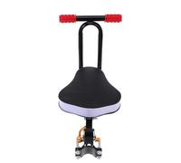 CLISPEED Electric Bike Safety Seat with Foldable Black Armrest Carbon Steel Frame and Soft Sponge Cushion Protective Bicycle Saddle for Young Riders