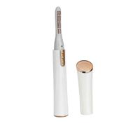 CLISPEED Electric Eyelash Curler Portable Mini Heated Lash Clip for Women Fast Heating Curling Tool Comfortable to Hold for Home Use White