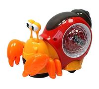 CLISPEED Electric Sensor Crawling Crab with Music and Rotating LED Lights for Months Early Educational Walking and Sensory Development