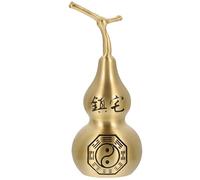 CLISPEED Elegant Copper Gourd Ornament for Home and Store Decoration, Drives Bad Luck Away with Fine Workmanship, Stylish Golden Desktop Craft for Housewarming and Business Opening