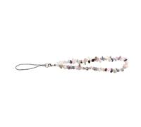 CLISPEED Elegant Pink Crystal Beaded Phone Strap with Lobster Buckle, Not Easy to Deform, Fashionable Wristlet Keychain Charm for Ladies