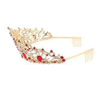 CLISPEED Elegant Rhinestone Crown Headpiece for Women Bride Bridal Wedding Jewelry Hair Accessories with Alloy Material and Comfortable Wear Suitable for Costume and Prom