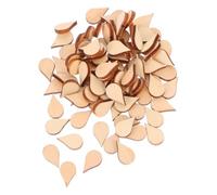 CLISPEED Elements Wooden Art for and Decor Projects Decorative for Home 300pcs Unfinished Teardrop Cutouts to Painting, Natural Wooden Material, Crafts