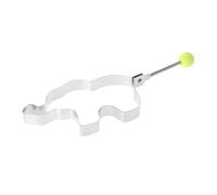 CLISPEED Elephant-Shaped Stainless Steel Egg Mold with Handle for Frying Eggs Pancakes Omelettes Non-Stick Cooking Ring for Quick Breakfast Sandwiches and Fritters Easy to Use Kitchen Tool