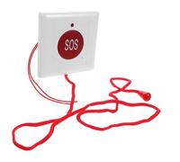 CLISPEED Emergency Call Button with Cord for Elderly and Portable Compact Assistive Device for Home Travel Outdoor Use Large Easy-press Panic Alarm for Quick Assistance