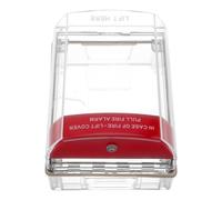 CLISPEED Emergency Stop Button Cover Full Shield Fire Call Point Protector Guard Switch Cover Manual Alarm Button Shield Prevents Accidental Activation and Damage Easy Installation Safety