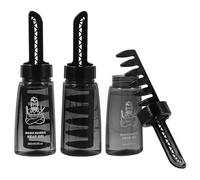 CLISPEED Empty Hair Gel Bottles Lightweight Design with Comb Applicator 3pcs for Hair Styling 260ml Refillable Plastic Containers Suitable for Barbers