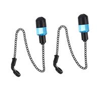 CLISPEED Equipment Pcs Fishing Alarm Bite Indicator Light up Night Rod Swingers Practical Kit Iron Coated 2, Bluex2pcs, 30x2.5 cmx2pcs